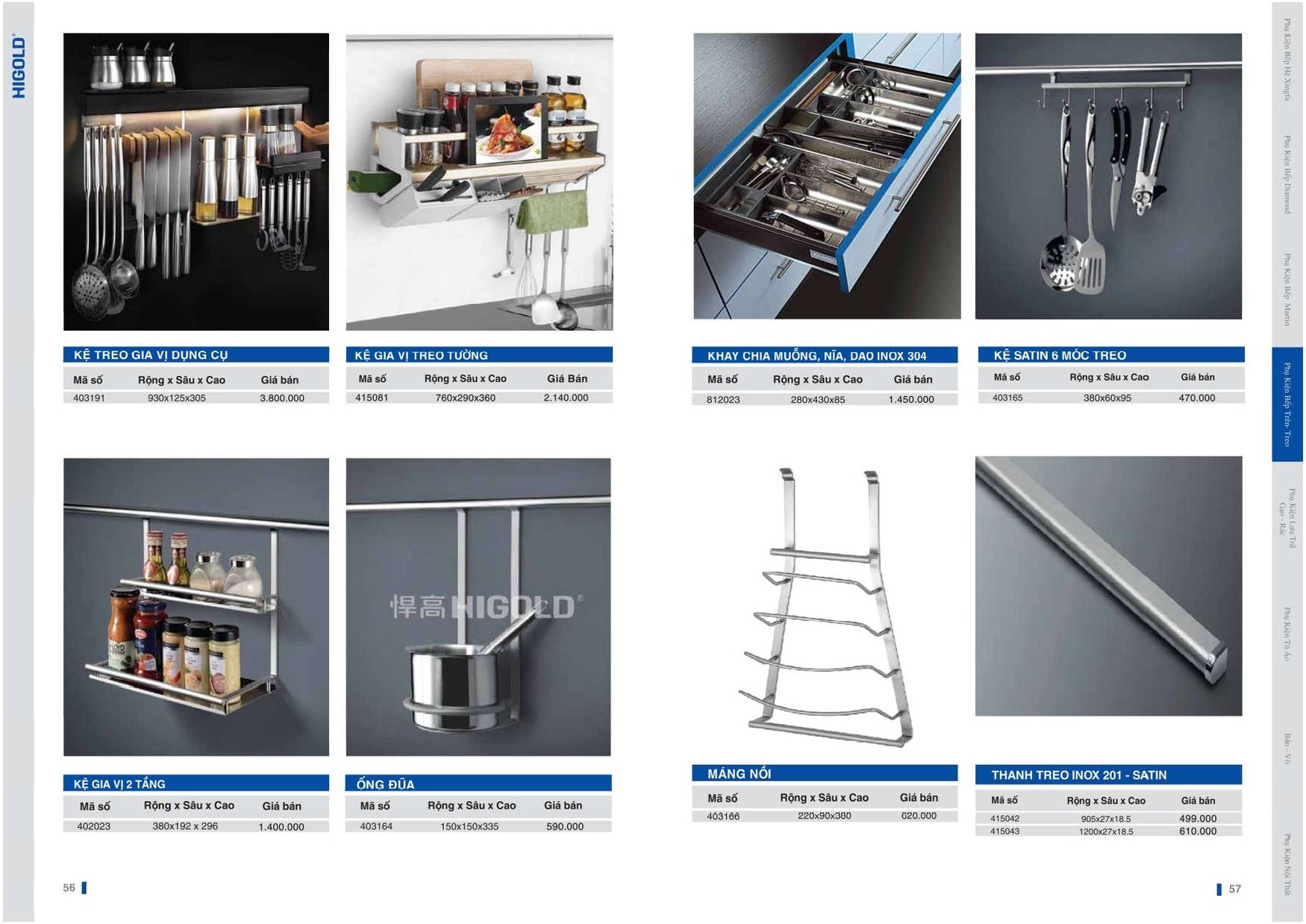 Catalogue và Bảng giá Phụ kiện bếp HIGOLD T6 2024 /Page 28